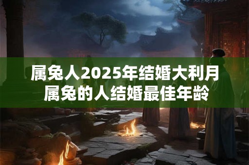 属兔人2025年结婚大利月 属兔的人结婚最佳年龄