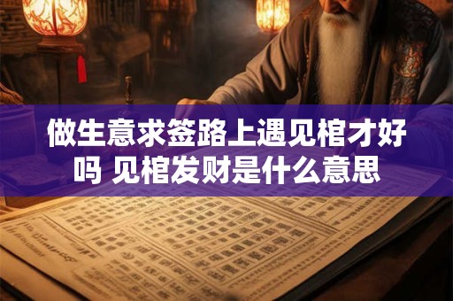 做生意求签路上遇见棺才好吗 见棺发财是什么意思