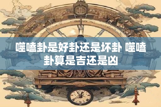 噬嗑卦是好卦还是坏卦 噬嗑卦算是吉还是凶