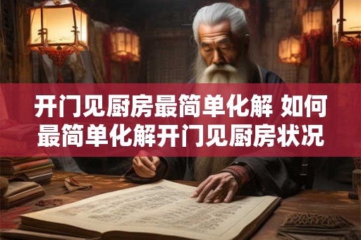 开门见厨房最简单化解 如何最简单化解开门见厨房状况