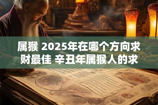 属猴 2025年在哪个方向求财最佳 辛丑年属猴人的求财方位