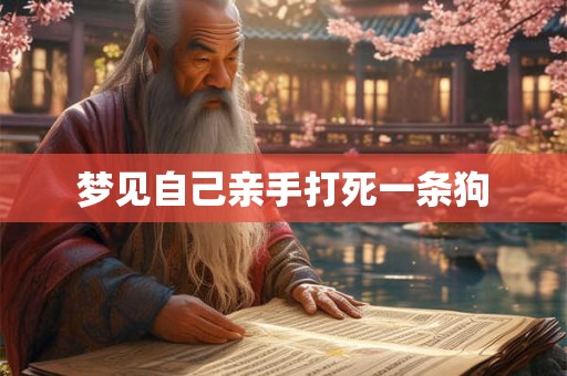 梦见自己亲手打死一条狗 梦见自己亲手打死一条狗