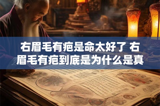 右眉毛有疤是命太好了 右眉毛有疤到底是为什么是真的命太好了吗