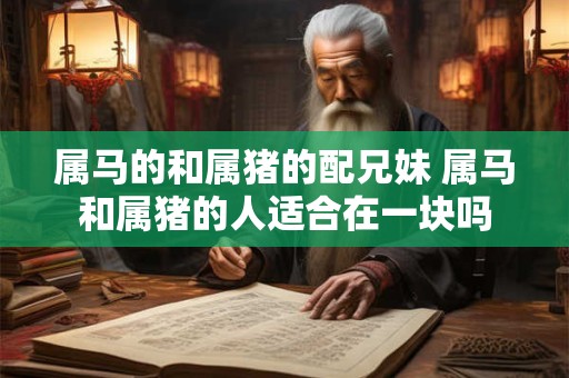 属马的和属猪的配兄妹 属马和属猪的人适合在一块吗