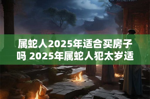 属蛇人2025年适合买房子吗 2025年属蛇人犯太岁适合购房吗
