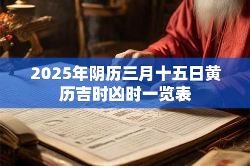 2026年阴历三月十五日黄历吉时凶时一览表