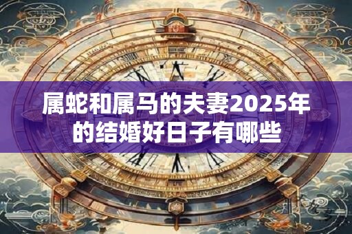 属蛇和属马的夫妻2025年的结婚好日子有哪些