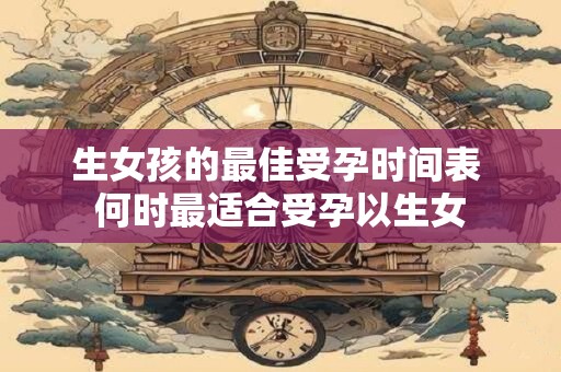 生女孩的最佳受孕时间表 何时最适合受孕以生女