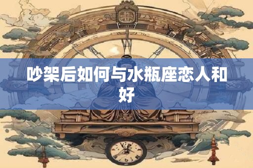 吵架后如何与水瓶座恋人和好