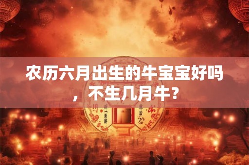 农历六月出生的牛宝宝好吗，不生几月牛？