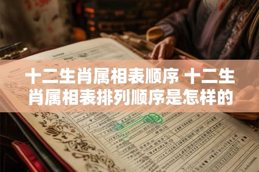 十二生肖属相表顺序 十二生肖属相表排列顺序是怎样的