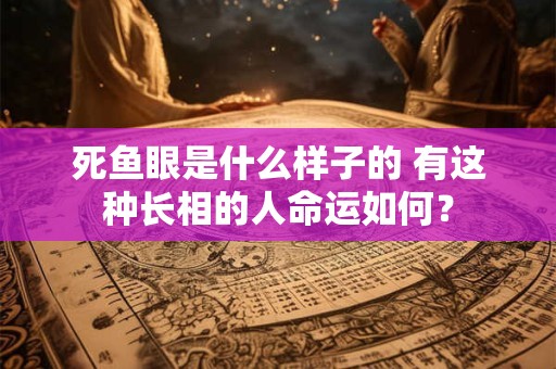 死鱼眼是什么样子的 有这种长相的人命运如何？