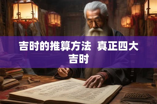 吉时的推算方法  真正四大吉时
