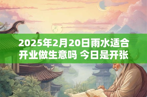 2025年2月20日雨水适合开业做生意吗 今日是开张好日子吗