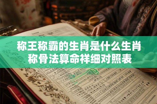 称王称霸的生肖是什么生肖 称骨法算命祥细对照表