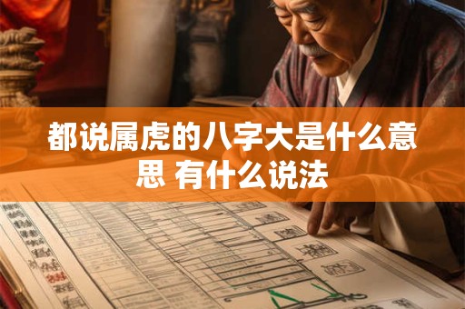 都说属虎的八字大是什么意思 有什么说法