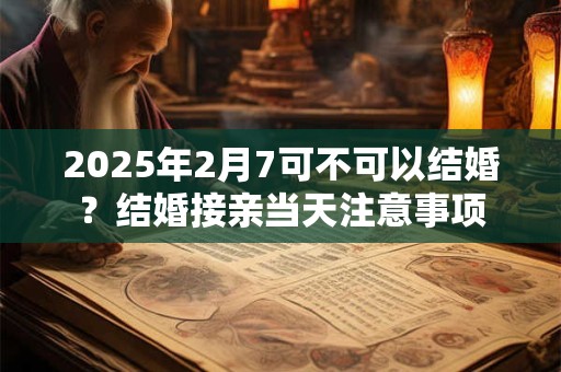 2026年2月7可不可以结婚？结婚接亲当天注意事项