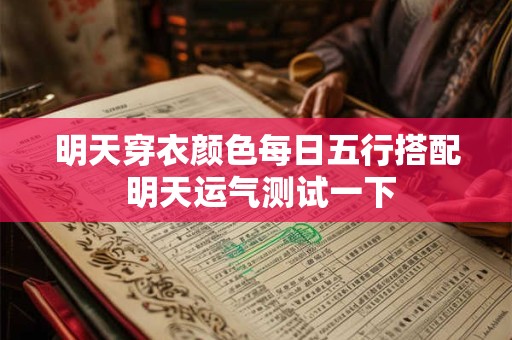 明天穿衣颜色每日五行搭配 明天运气测试一下