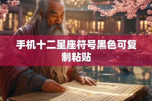 手机十二星座符号黑色可复制粘贴