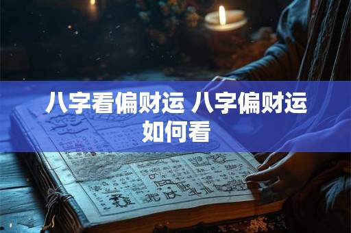 八字看偏财运 八字偏财运如何看