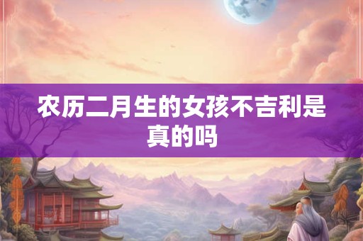 农历二月生的女孩不吉利是真的吗