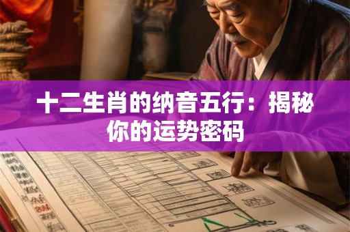 十二生肖的纳音五行：揭秘你的运势密码