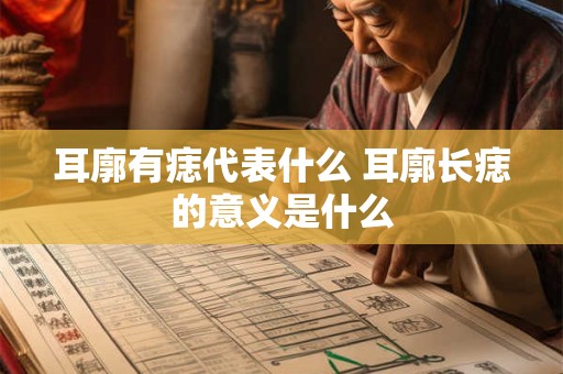 耳廓有痣代表什么 耳廓长痣的意义是什么