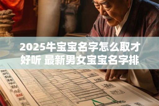 2025牛宝宝名字怎么取才好听 最新男女宝宝名字排行榜