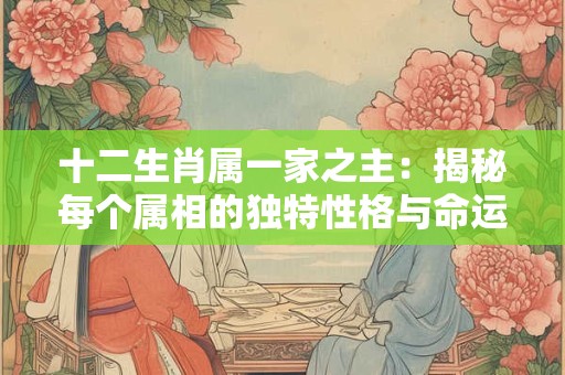 十二生肖属一家之主：揭秘每个属相的独特性格与命运！