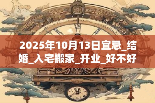 2025年10月13日宜忌_结婚_入宅搬家_开业_好不好？