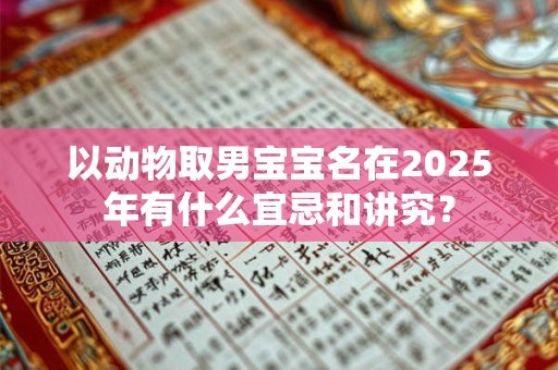 以动物取男宝宝名在2025年有什么宜忌和讲究? 以动物取男宝宝名在2025年有什么宜忌和讲究?