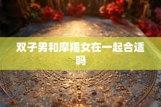 双子男和摩羯女在一起合适吗