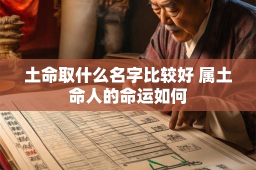 土命取什么名字比较好 属土命人的命运如何