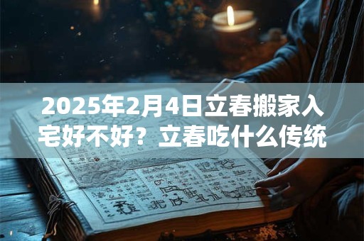 2025年2月4日立春搬家入宅好不好？立春吃什么传统食物？