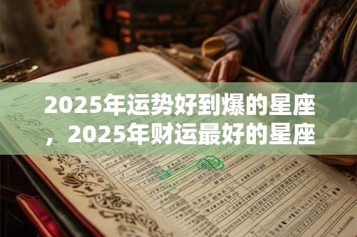 2026年运势好到爆的星座，2026年财运最好的星座