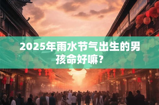2025年雨水节气出生的男孩命好嘛？