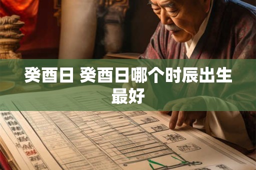 癸酉日 癸酉日哪个时辰出生最好