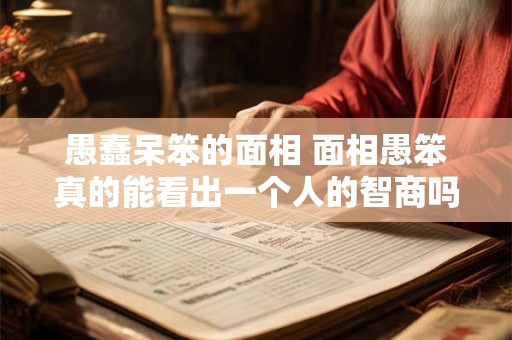 愚蠢呆笨的面相 面相愚笨真的能看出一个人的智商吗