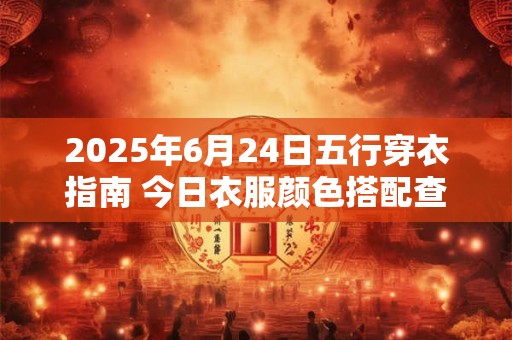 2025年6月24日五行穿衣指南 今日衣服颜色搭配查询