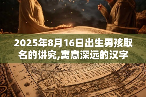 2026年8月16日出生男孩取名的讲究,寓意深远的汉字详解 2026年8月16日出生男孩取名的讲究,寓意深远的汉字详解