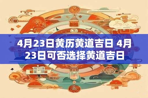 4月23日黄历黄道吉日 4月23日可否选择黄道吉日