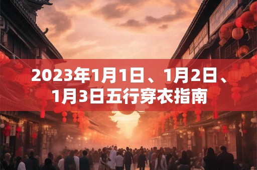 2023年1月1日、1月2日、1月3日五行穿衣指南