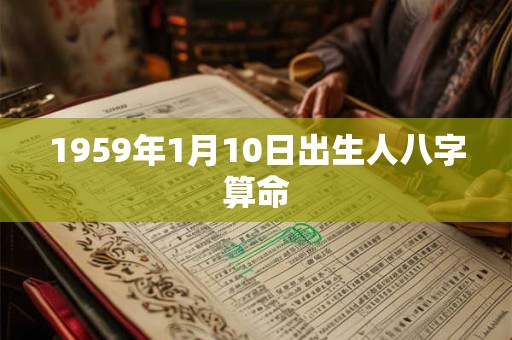 1959年1月10日出生人八字算命