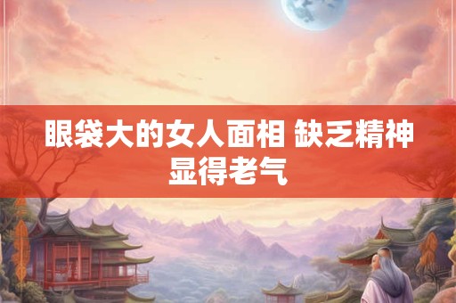 眼袋大的女人面相 缺乏精神显得老气