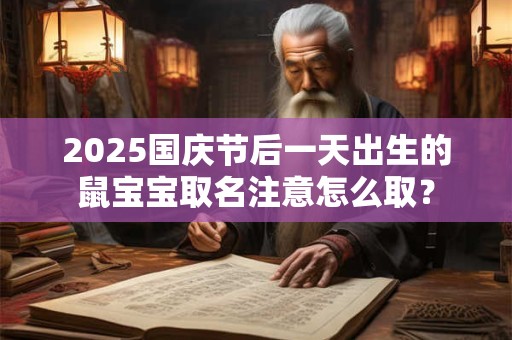 2025国庆节后一天出生的鼠宝宝取名注意怎么取？