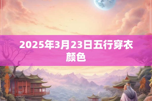 2025年3月23日五行穿衣颜色 2025年3月23日五行穿衣颜色