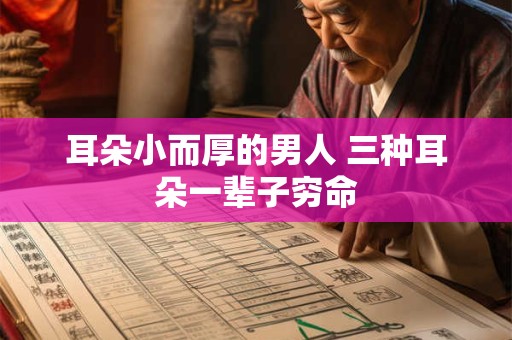 耳朵小而厚的男人 三种耳朵一辈子穷命