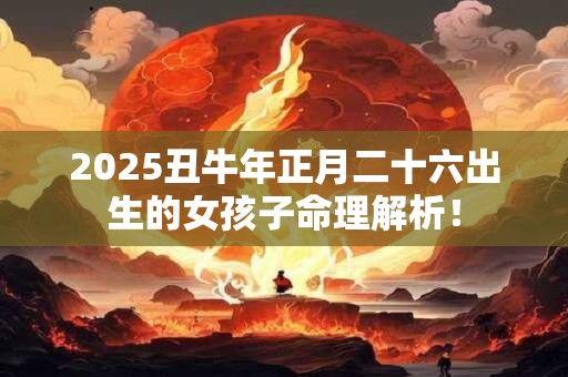 2025丑牛年正月二十六出生的女孩子命理解析！