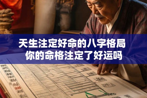 天生注定好命的八字格局 你的命格注定了好运吗
