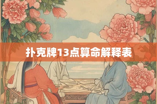 扑克牌13点算命解释表